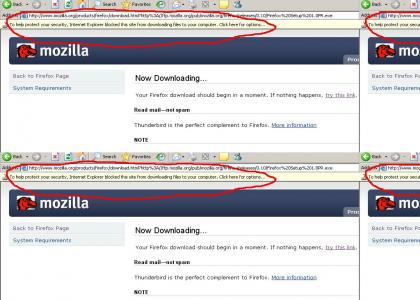 Internet Explorer hates Firefox