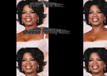 Oprah does not change facial expressions