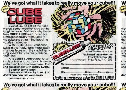 cube lube is smooth...