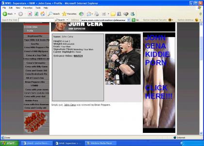 John Cena's REAL WWE.com Page