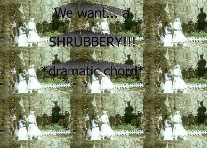 We want... a SHRUBBERY!