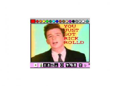 mario paint gets rick roll'd