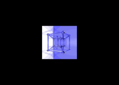 4D Hypercube Rotation