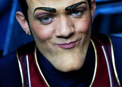 Robbie Rotten stares into your soul