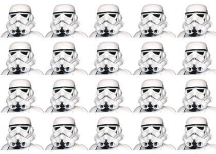 Storm Troopers don't change facial expressions