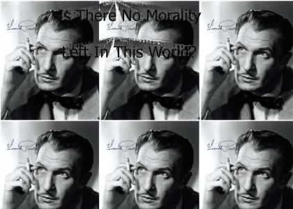 Vincent Price Questions World's Morality