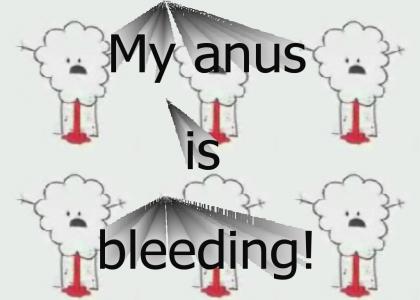 My anus is bleeding!