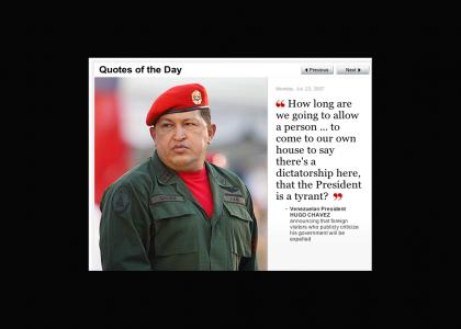 Hugo Chavez calls the kettle black