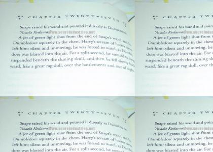 The real page of how Dumbledore dies
