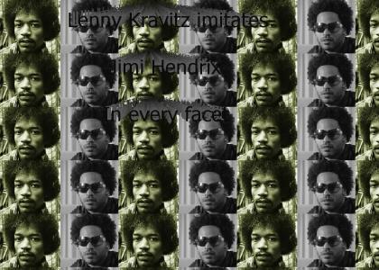 Lenny Kravitz imitates Jimi Hendrix in every facet
