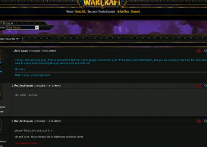 Epic WoW Forum maneuver