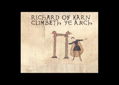 Medieval Richard Karn Climbs the Ladder