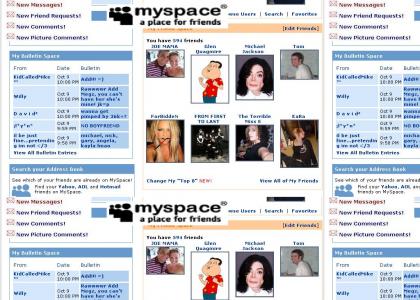 Myspace brings you all to the yard.