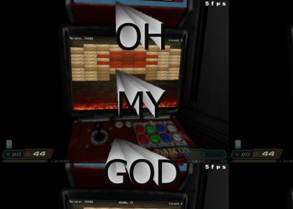 Goatse takes over Doom 3 arcades