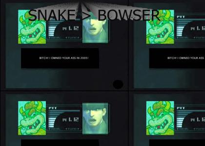 Snake destroyed Bowser