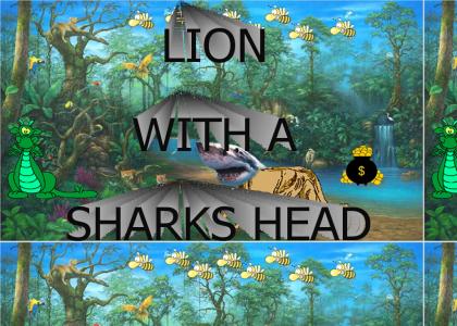 lion with a sharks head