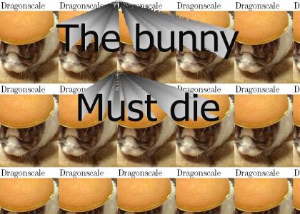 The bunny with the pancake must die