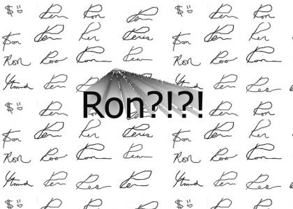 Ron Hubbard's signature is out there...(scientology)