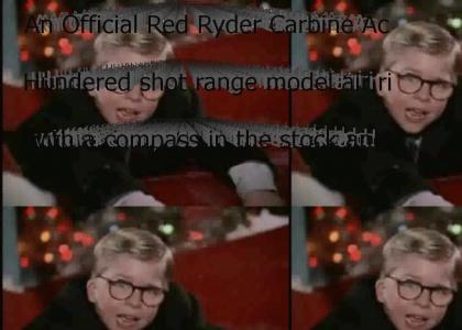 I want an official Red Ryder carbine action two-hundred shot range model air rifle!