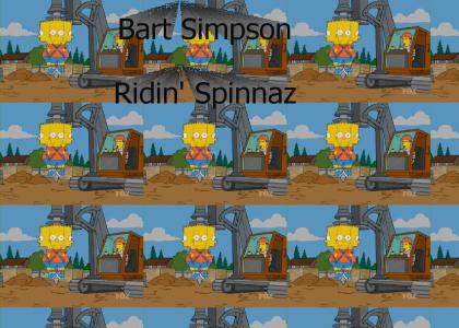 Bart Simpson is ridin' spinnaz