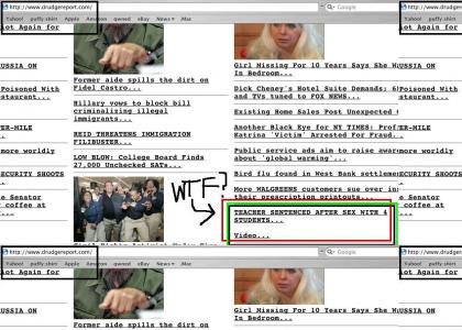 I don't know if you've noticed, but the Drudge Report has been getting a lot sexier recently!