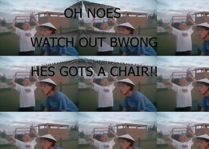Matt smashing Bryce with folded chair