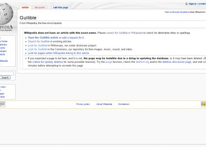 They took gullible off the Wikipedia!
