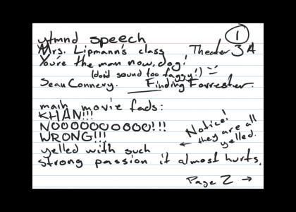 Speech Notes