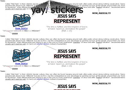 Radical salvation and colorful stickers!