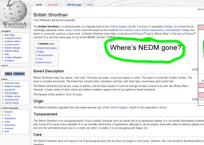 NEDM disappears from Wikipedia!