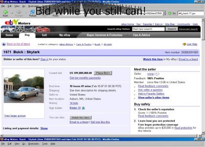 Highest Ebay motors auction ever! WOW!! No Photoshop