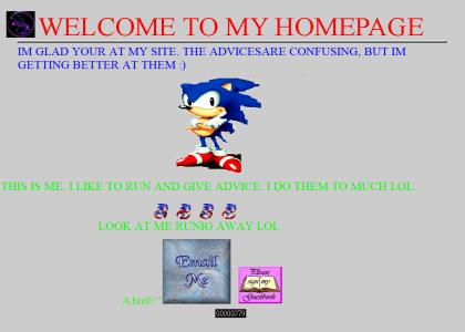 WELCOME TO SONIC'S HOMEPAGE(Improved picture)