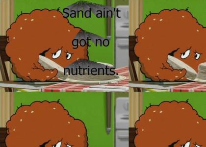Sand ain't got no nutrients.