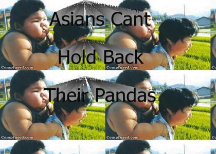 Asians don't hold back from taking care of their pandas