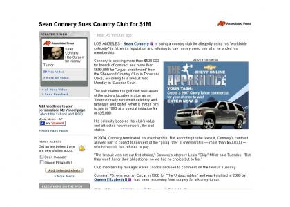 Sean Connery sues country club