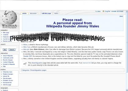 Alvis Wiki - Preserve the truth!