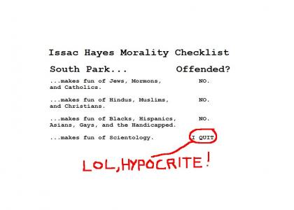 Isaac Hayes Fails At Morality
