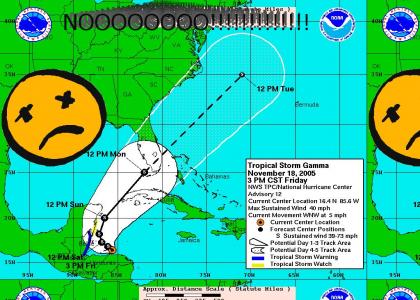 Tropical Storm or Hurricane Gamma - Heading For Florida?