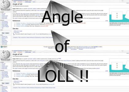 Angle of LOLL (lots of math)
