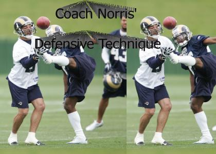 Chuck Norris teaches Rams football?!