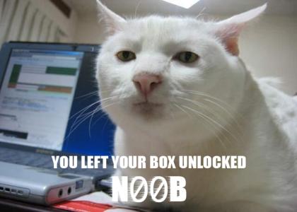YOU LEFT YOUR BOX UNLOCKED