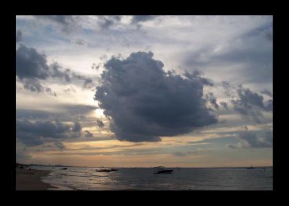 Heart shaped cloud