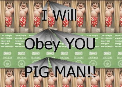 Scary pig internet ad