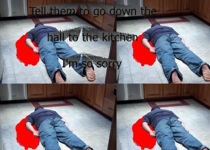 Dead on Kitchen Floor