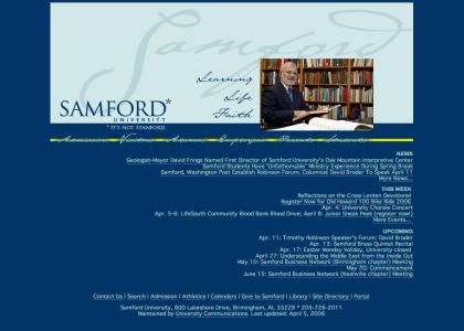 Samford: It's still not Stanford