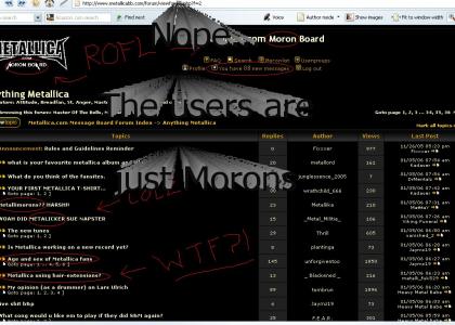 Metallica Message Boards Hacked??