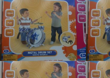 Metallica children's drum kit now avaliable