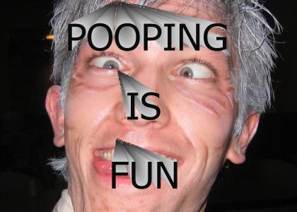 Creepy pooping man