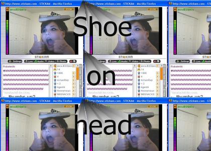 Shoe on head-3