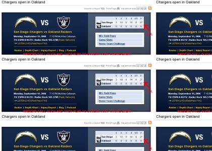 NFL Season 2006 Week1 Results: Raiders suck again!